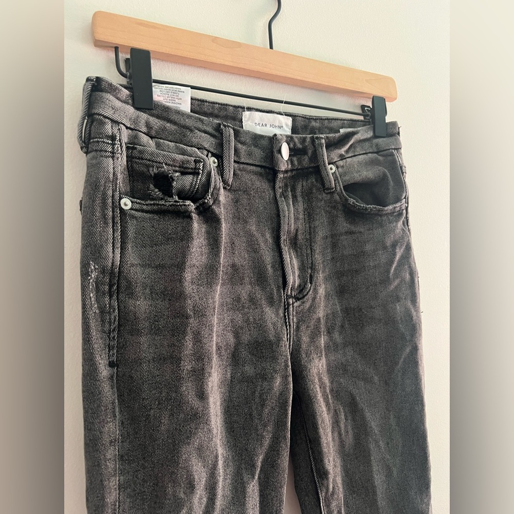 Dear John Jeanne Flare Jeans Black Wash Size 27 - Picture 2 of 7